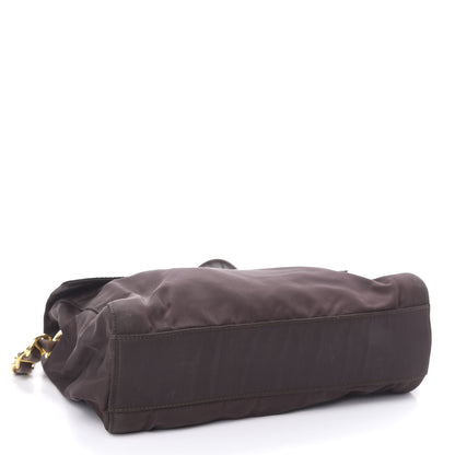 Prada Nylon Tessuto Chain Shoulder Bag Ebano 4 of 10