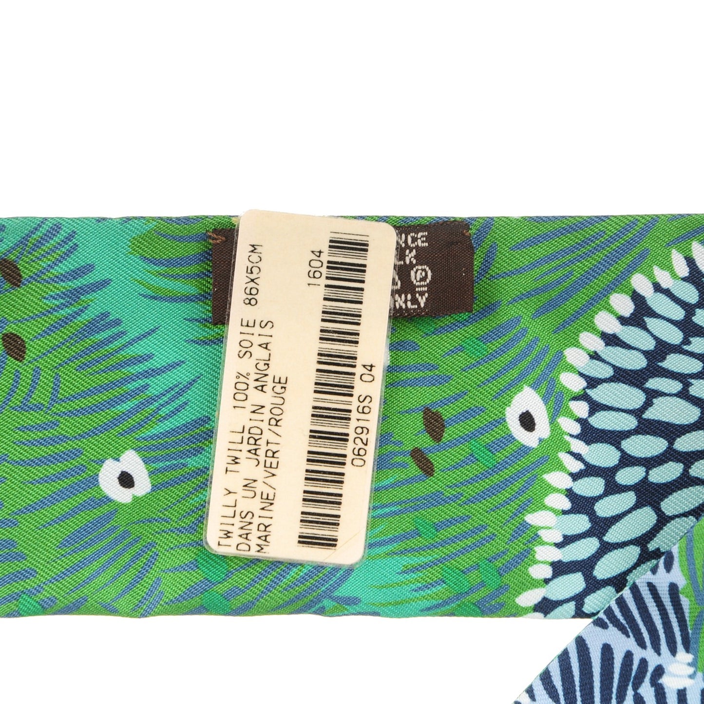 Silk Dans un Jardin Anglais Twilly Marine Vert Rouge