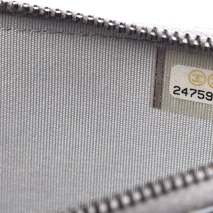 Chanel Metallic Caviar Quilted Small Boy Clutch With Chain Silver 9 of 14