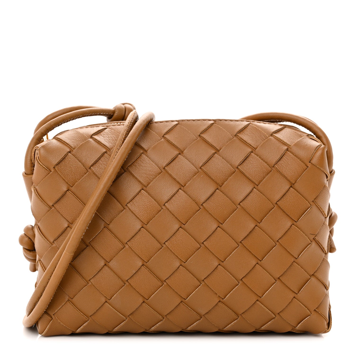 Bottega Veneta Nappa Intrecciato Mini Loop Camera Bag Camel 1 of 11