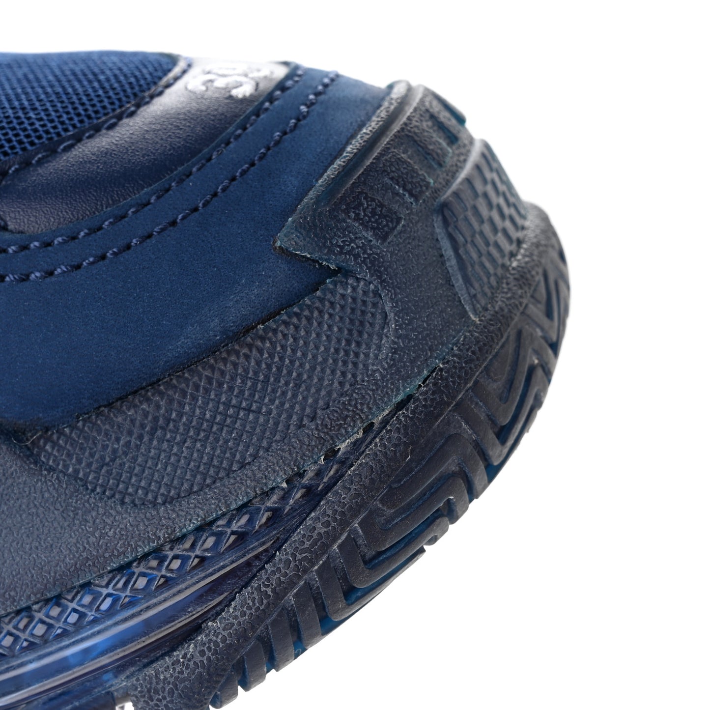 Fabric Mesh Washed Effect Womens Triple S Sneakers 39 Blue