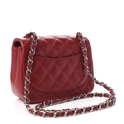 Chanel Caviar Quilted Mini Square Flap Red 3 of 13