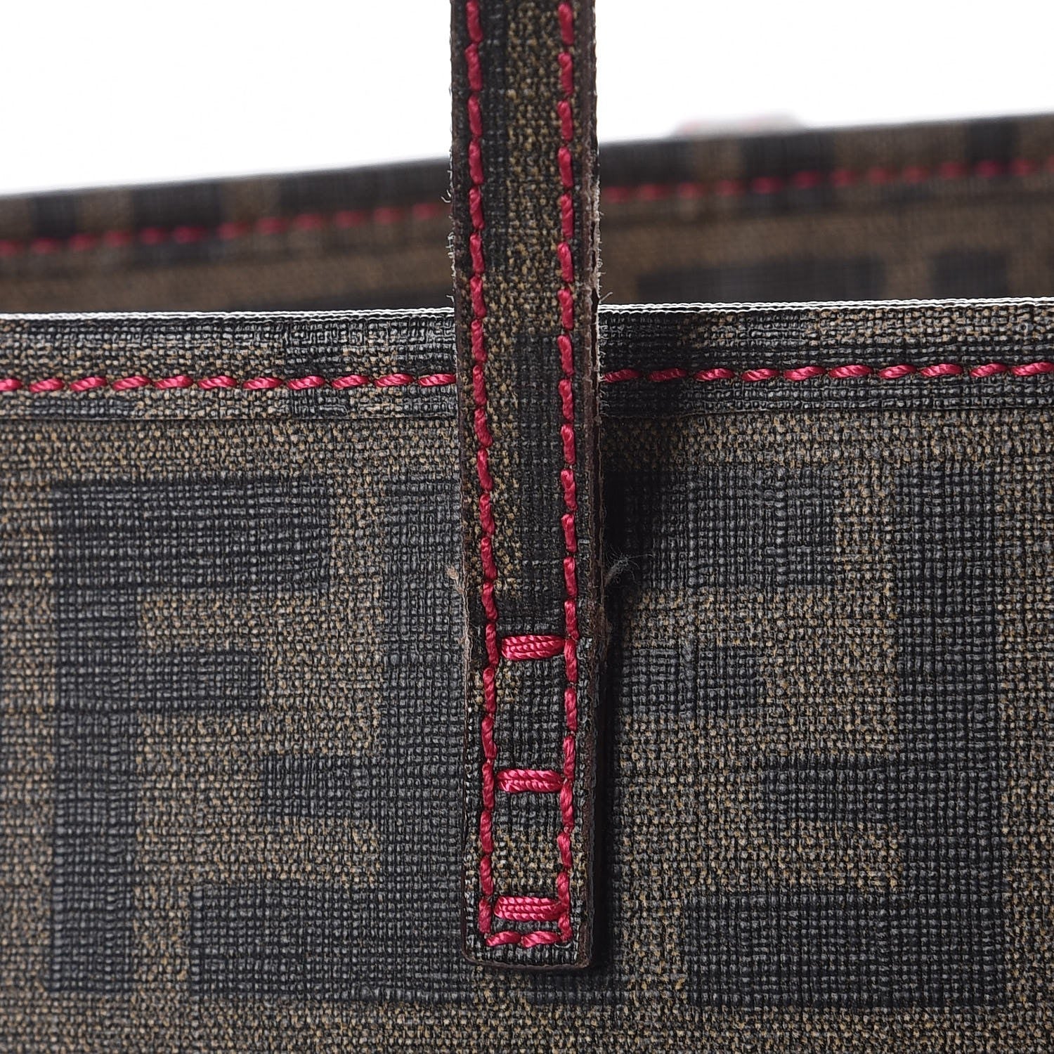Fendi Zucca Spalmati Small Roll Tote Tobacco Fragola 11 of 16