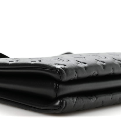 Louis Vuitton Lambskin Embossed Monogram Coussin MM Black 8 of 10