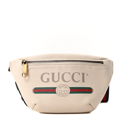 Gucci Grained Calfskin Small Logo Belt Bag White 1 of 10