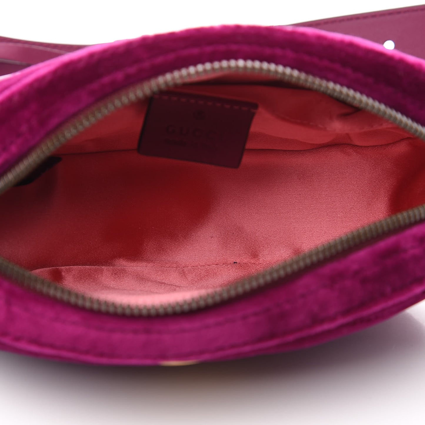 Velvet Matelasse GG Marmont Belt Bag 85 34 Fuchsia Violet Cyclamen