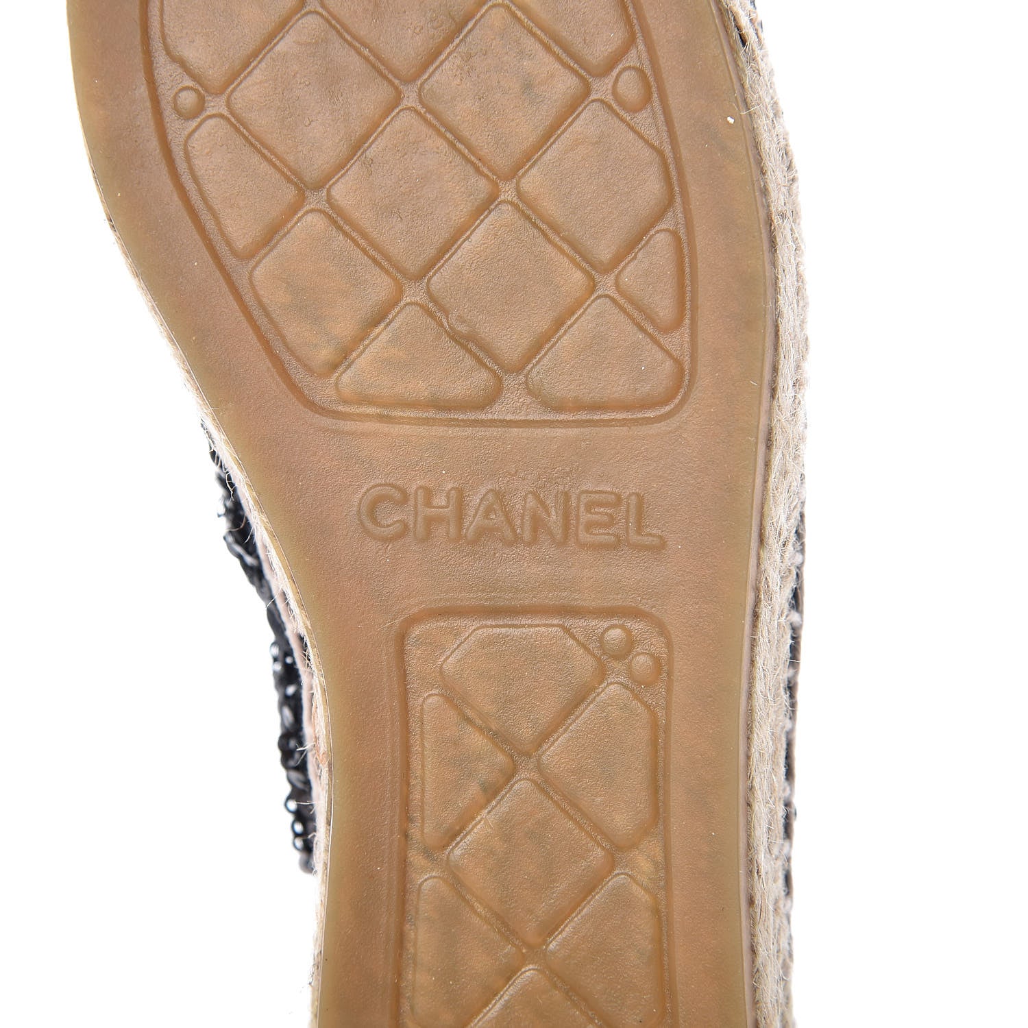 Chanel Patent Sequin CC Espadrilles 35 Black 8 of 10