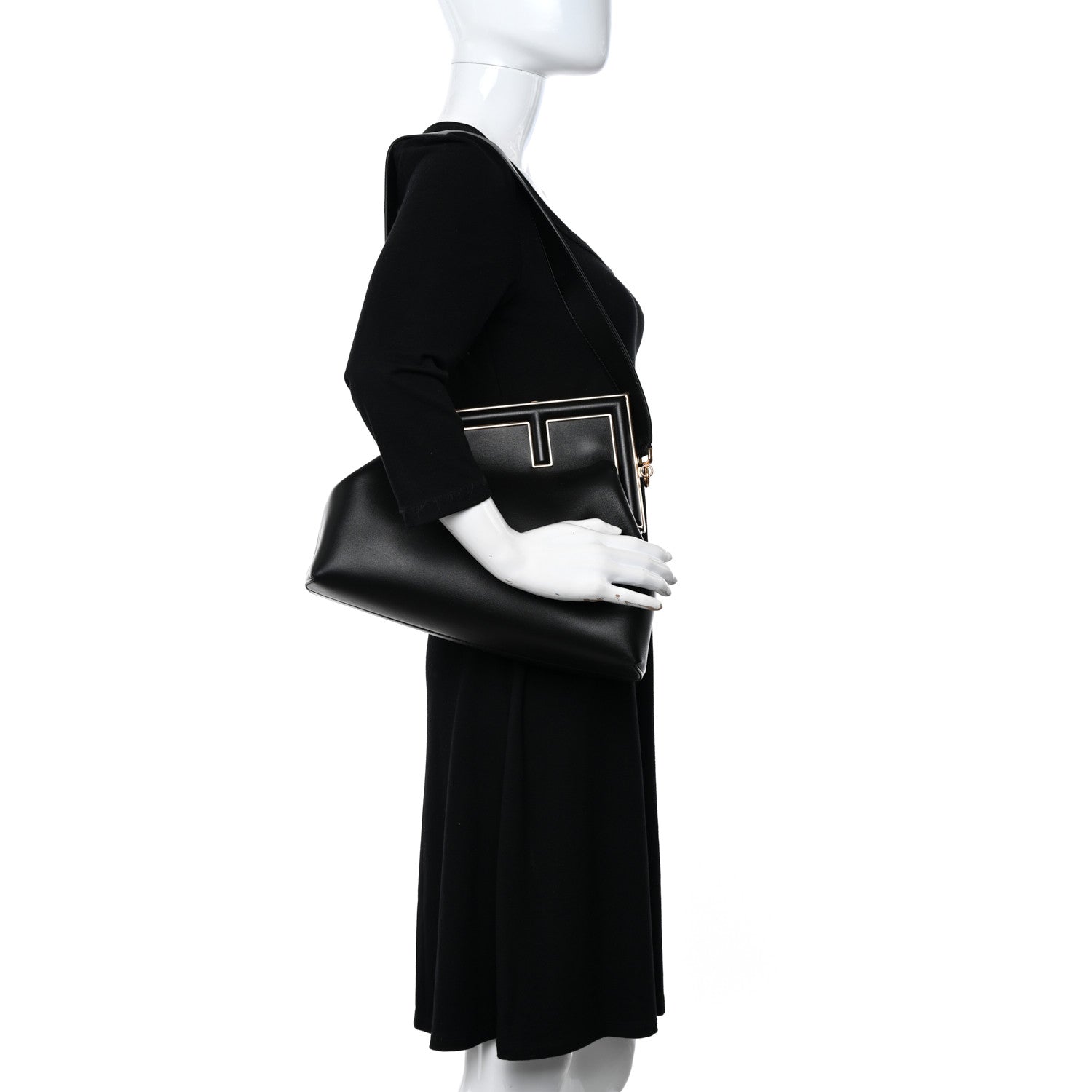 Fendi Shiny Nappa Medium Fendi First Black 2 of 11