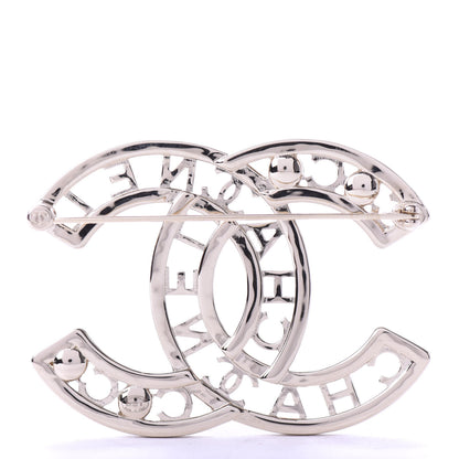 Chanel Crystal Pearl Coco CC Logo Brooch Gold 3 of 5