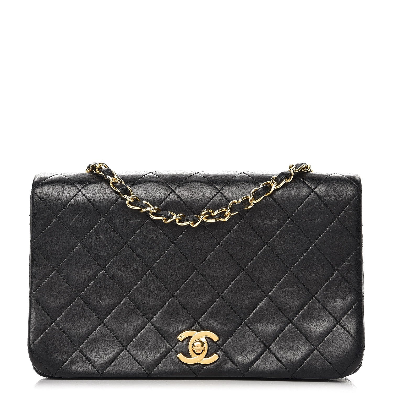 Chanel Lambskin Quilted Small Single Flap Black 1 of 9
