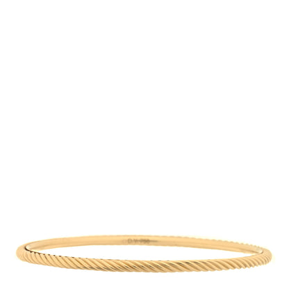 David Yurman 18K Yellow Gold Cable Classics Bangle Bracelet 1 of 3