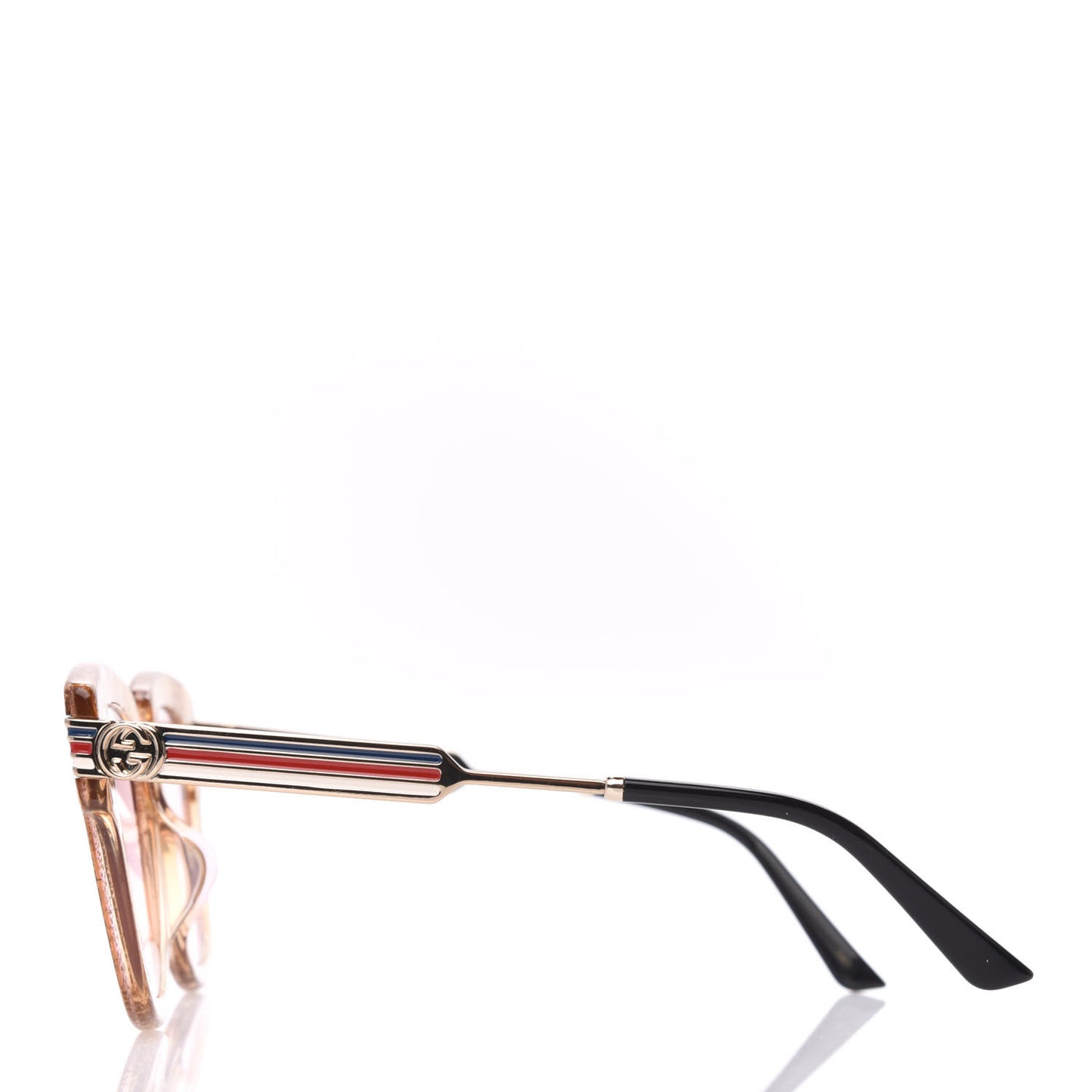 Acetate Square Frame Web Glitter GG0281S Sunglasses Gold