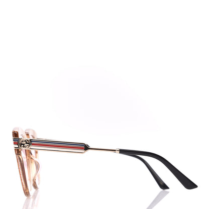 Gucci Acetate Square Frame Web Glitter GG0281S Sunglasses Gold 3 of 7