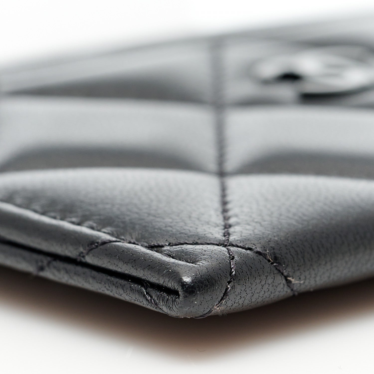 Chanel Lambskin Quilted Card Holder So Black 8 of 9
