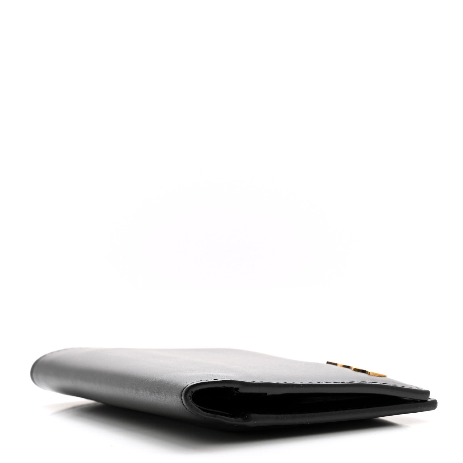 Saint Laurent Calfskin Techno Credit Card Wallet Black 4 of 9