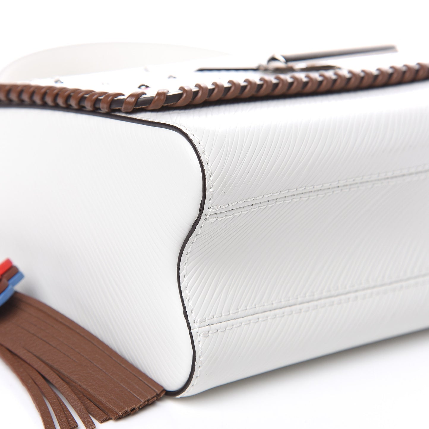 Epi Flower Twist Shoulder Bag MM White