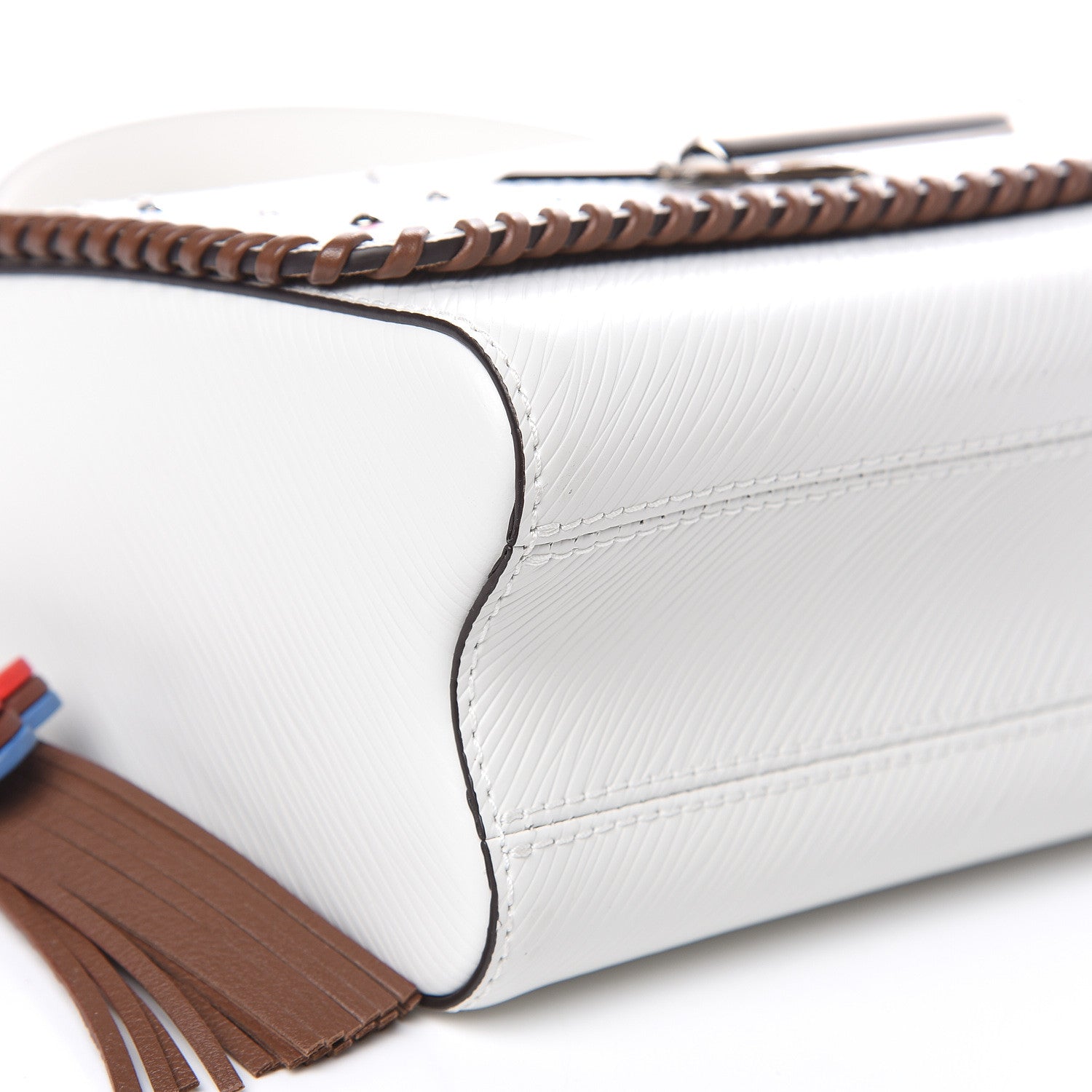 Louis Vuitton Epi Flower Twist Shoulder Bag MM White 8 of 10