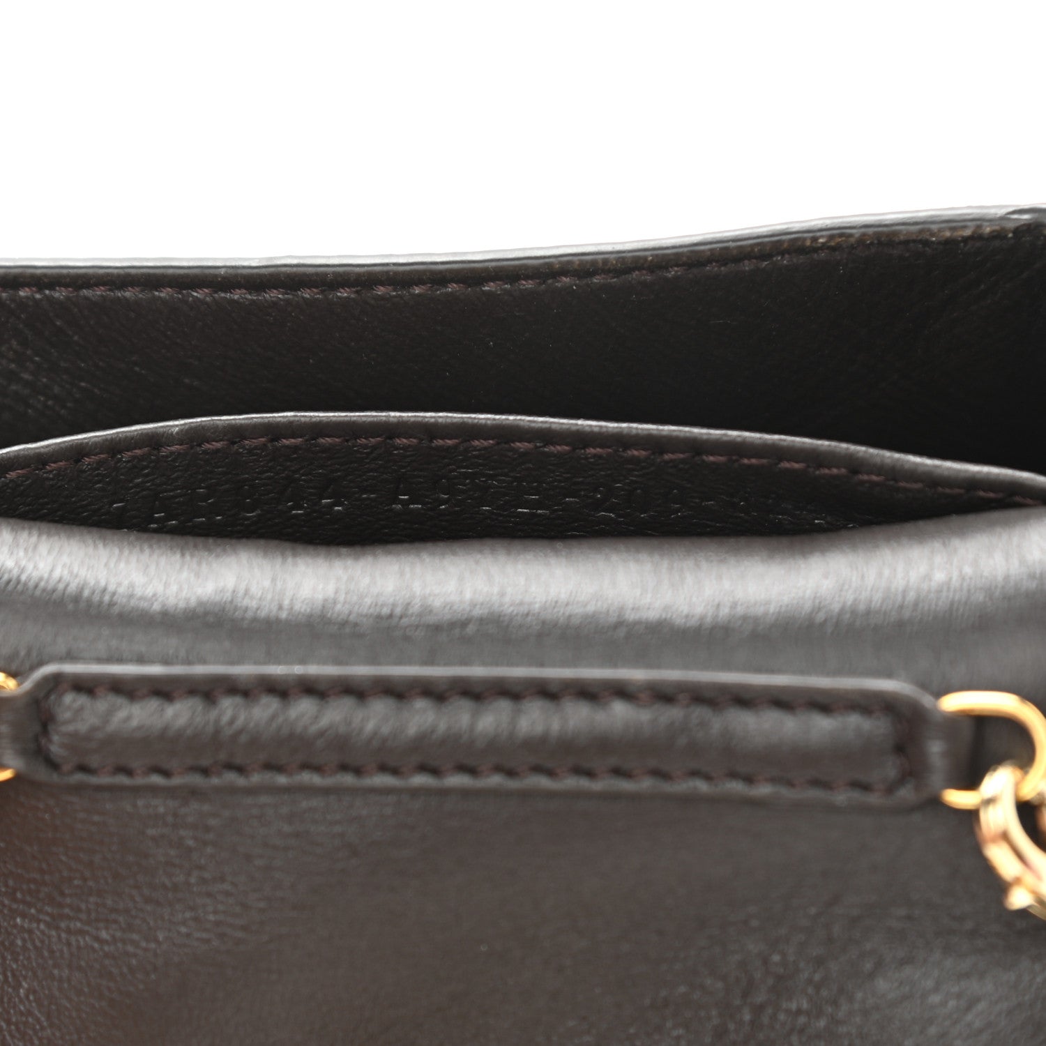 Fendi Glazed Fabric FF 1974 Nano Baguette Charm Mogano Panna 6 of 10
