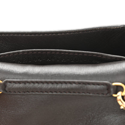 Fendi Glazed Fabric FF 1974 Nano Baguette Charm Mogano Panna 6 of 10