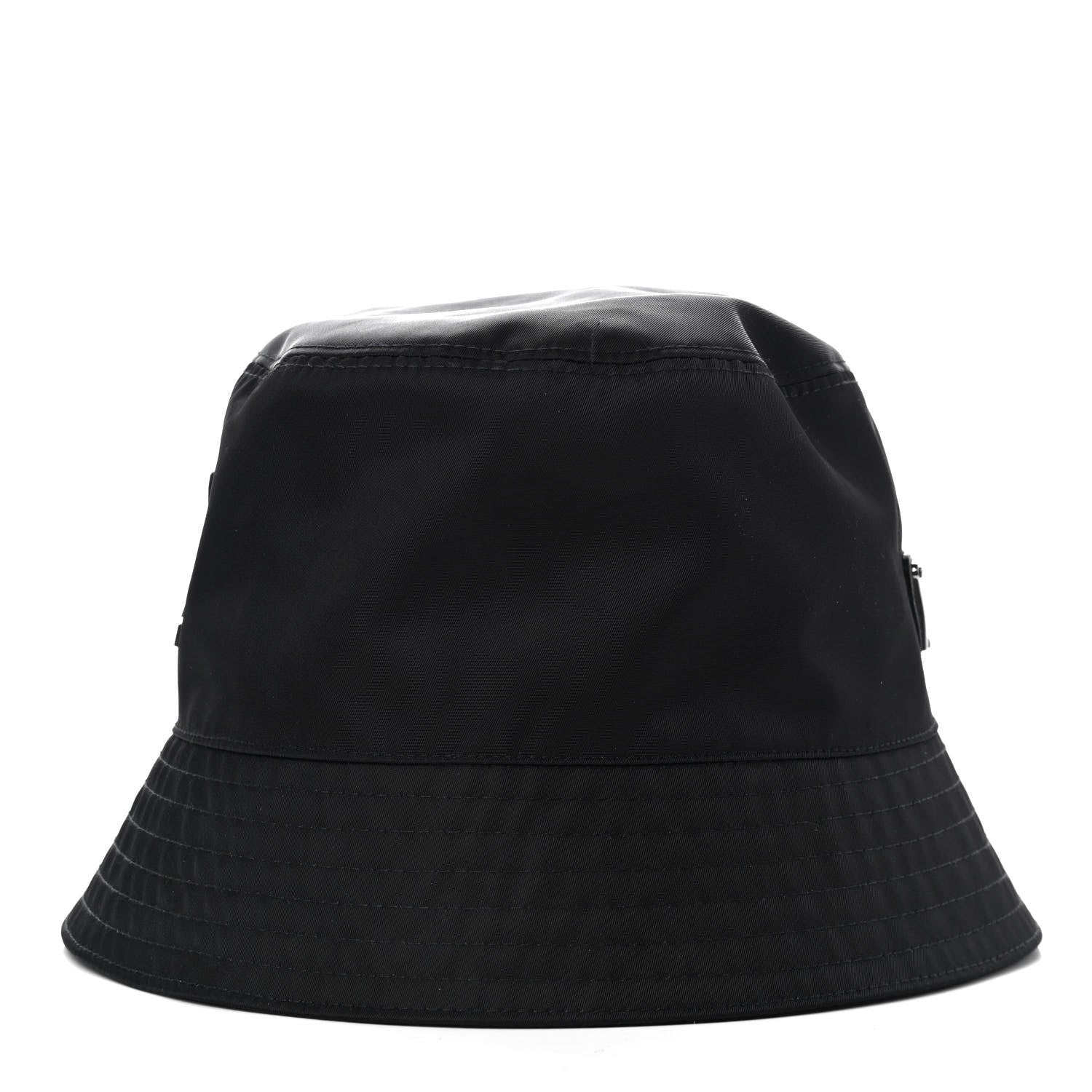 Prada Re-Nylon Saffiano Metal Triangle Logo Mens Bucket Hat L Black 5 of 9