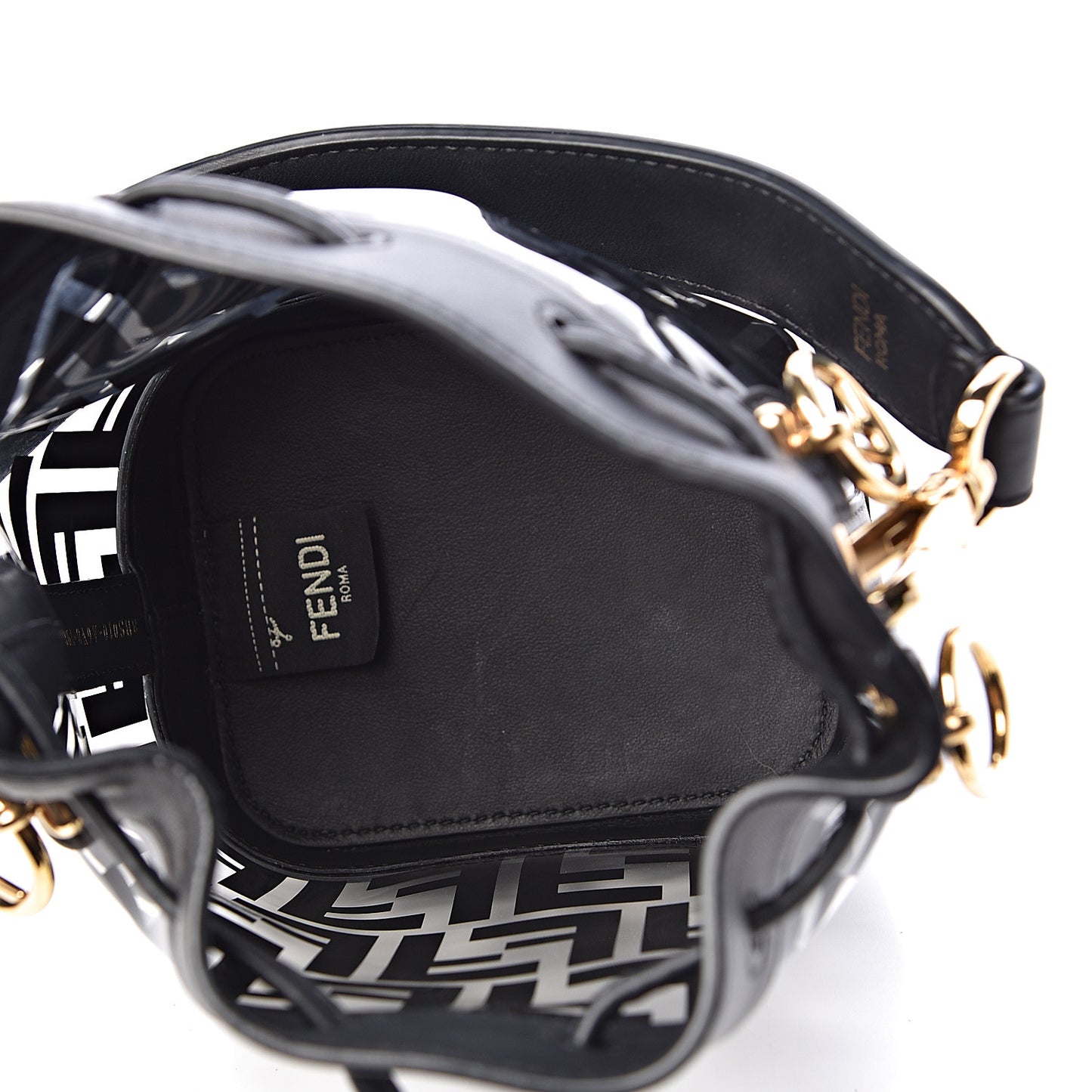 TPU FF Vitello Grace F is Fendi Mini Mon Tresor Bucket Bag Black