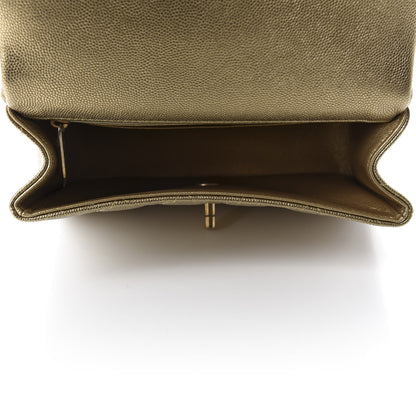 Chanel Metallic Caviar Quilted Mini Top Handle Rectangular Flap Gold 5 of 10