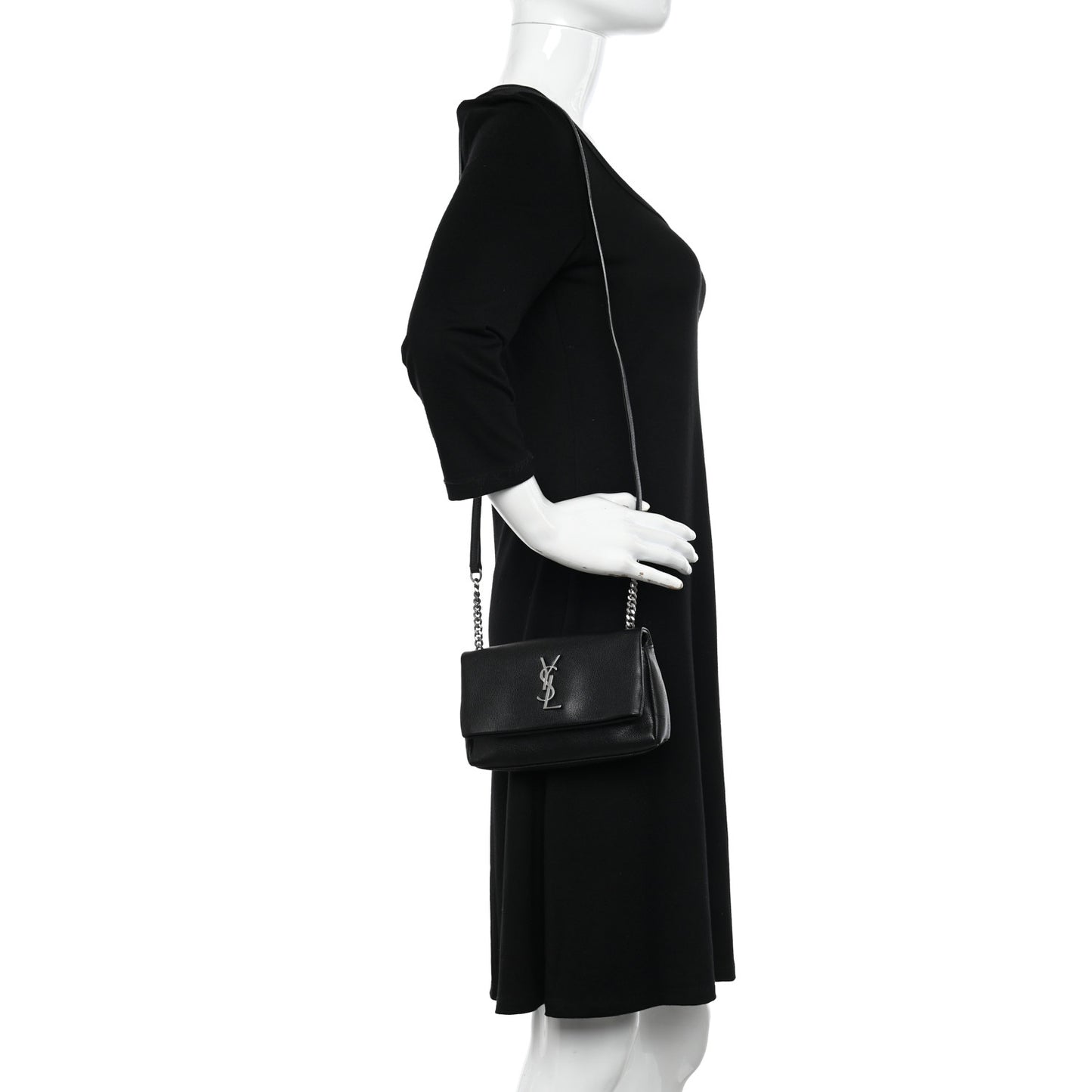 Grain De Poudre Monogram Toy West Hollywood Fold-Over Bag Black