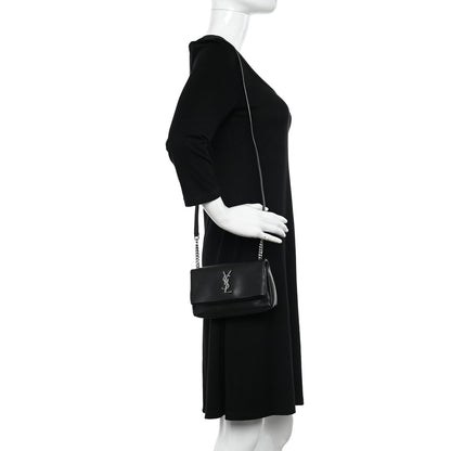 Saint Laurent Grain De Poudre Monogram Toy West Hollywood Fold-Over Bag Black 2 of 10