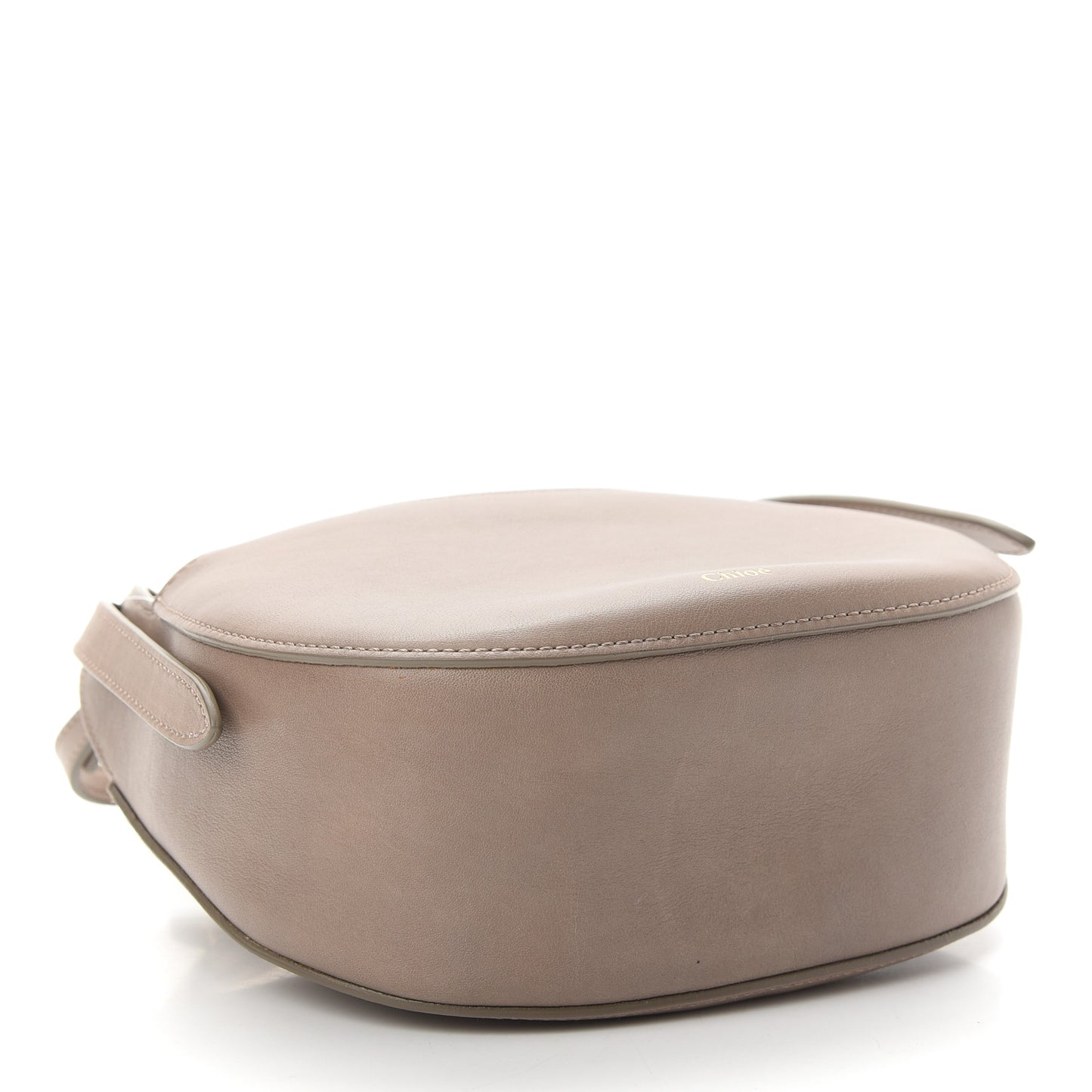 Small Grain Calfskin Kiss Bag Motty Grey