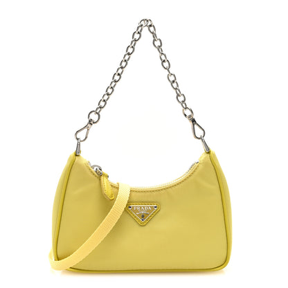 Prada Tessuto Nylon Saffiano Mini Re-Edition 2000 Shoulder Bag Ananas 1 of 9