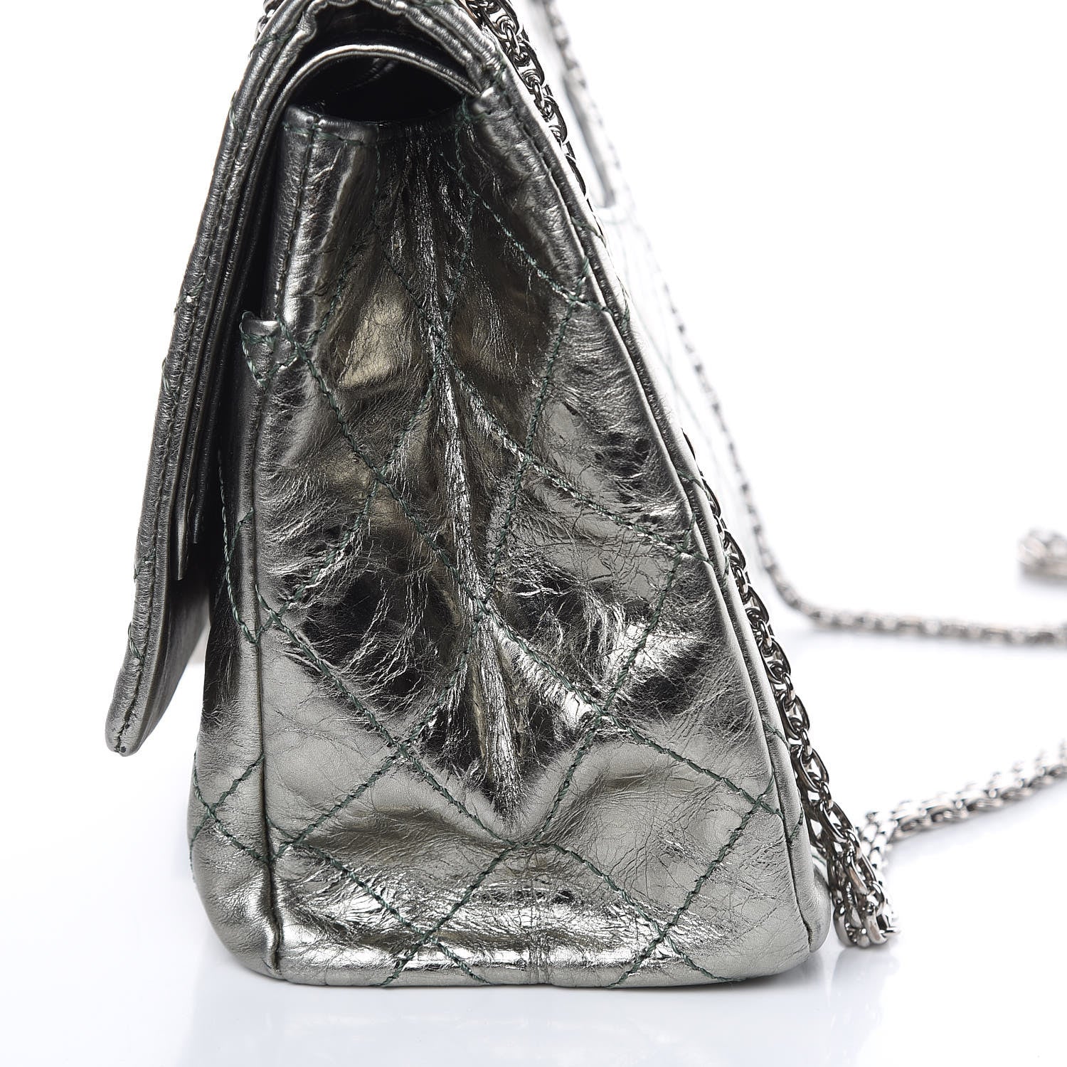 Chanel Metallic Aged Calfskin Quilted 2.55 Reissue 227 Flap 12 of 15