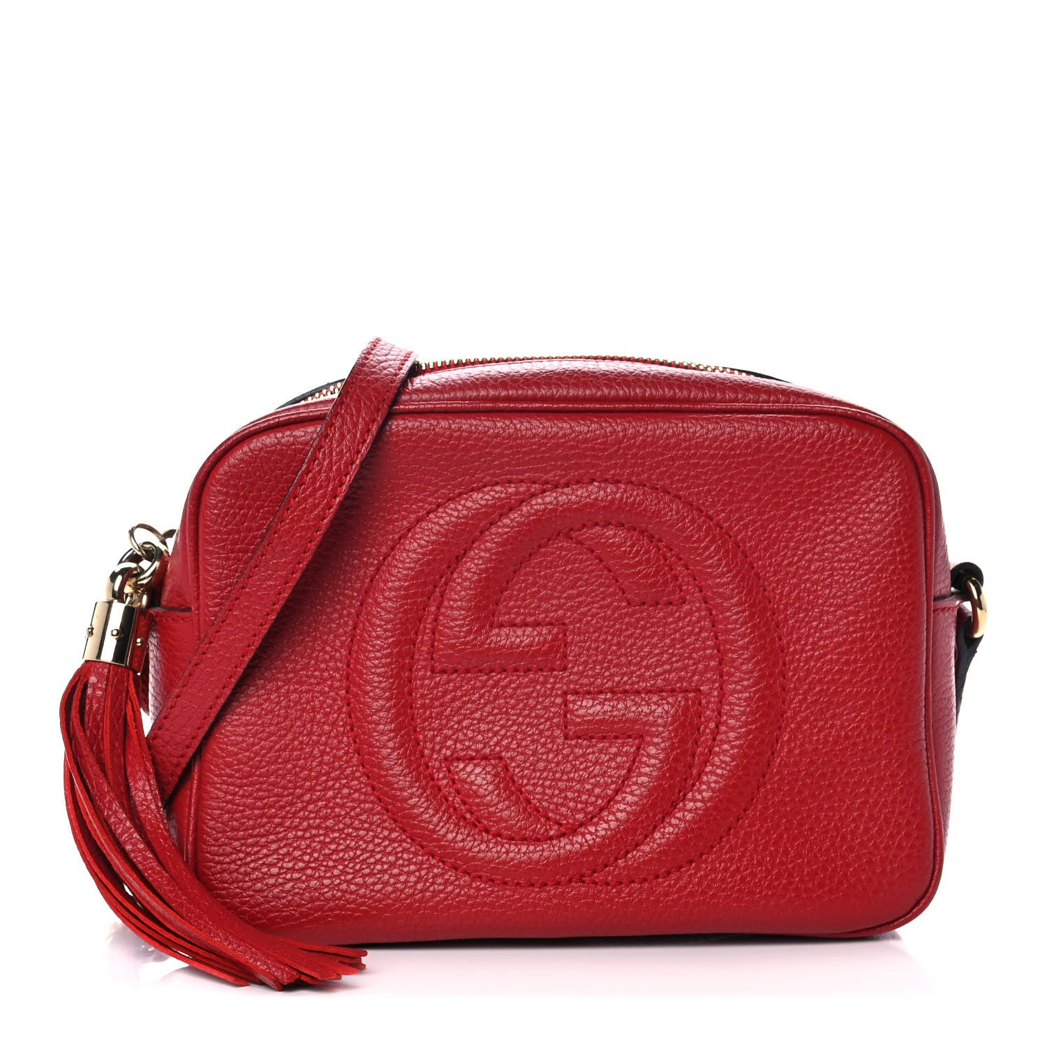 Gucci Pebbled Calfskin Small Soho Disco Bag Tabasco Red 1 of 13