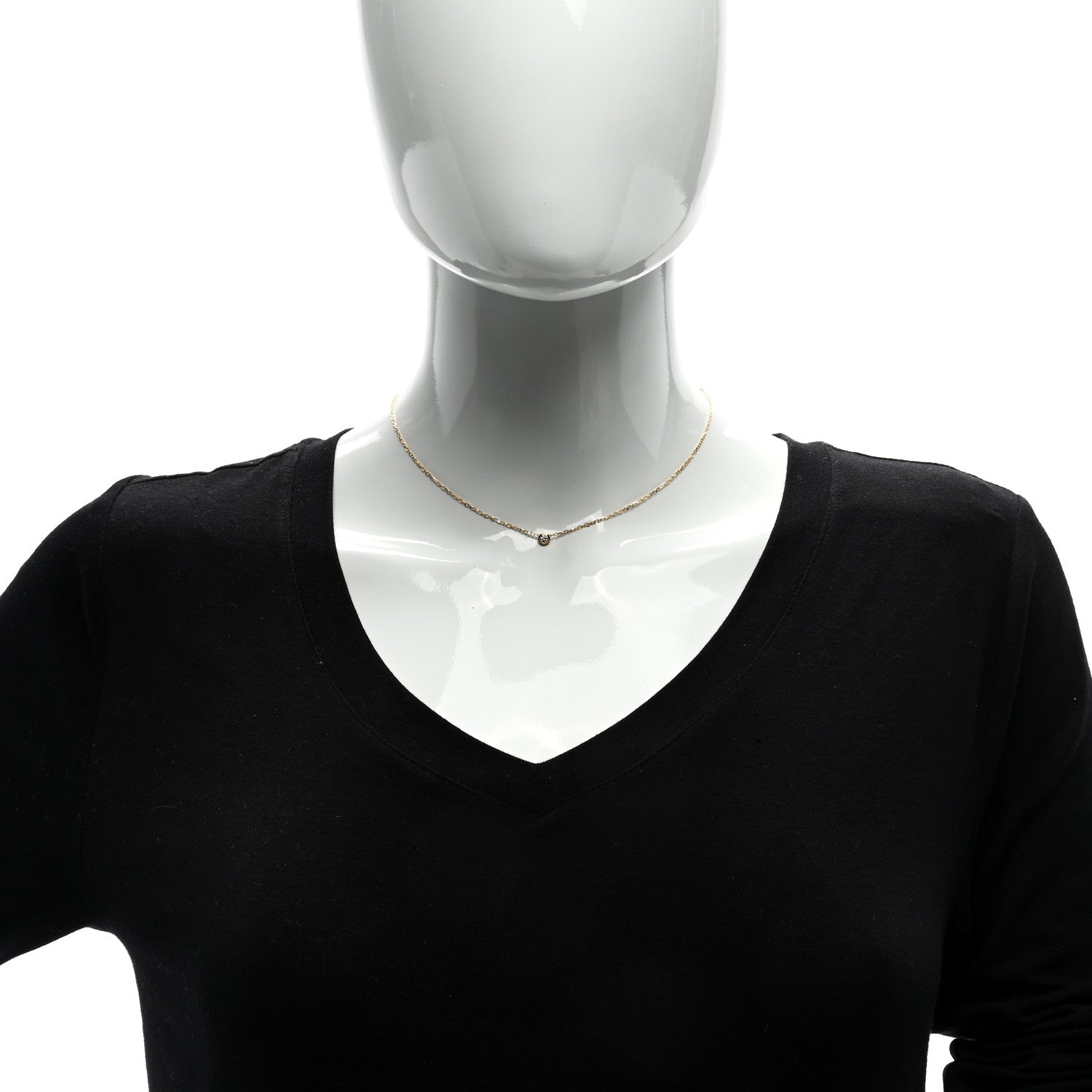 Cartier 18K Yellow Gold Diamond SM D'Amour Pendant Necklace 4 of 4