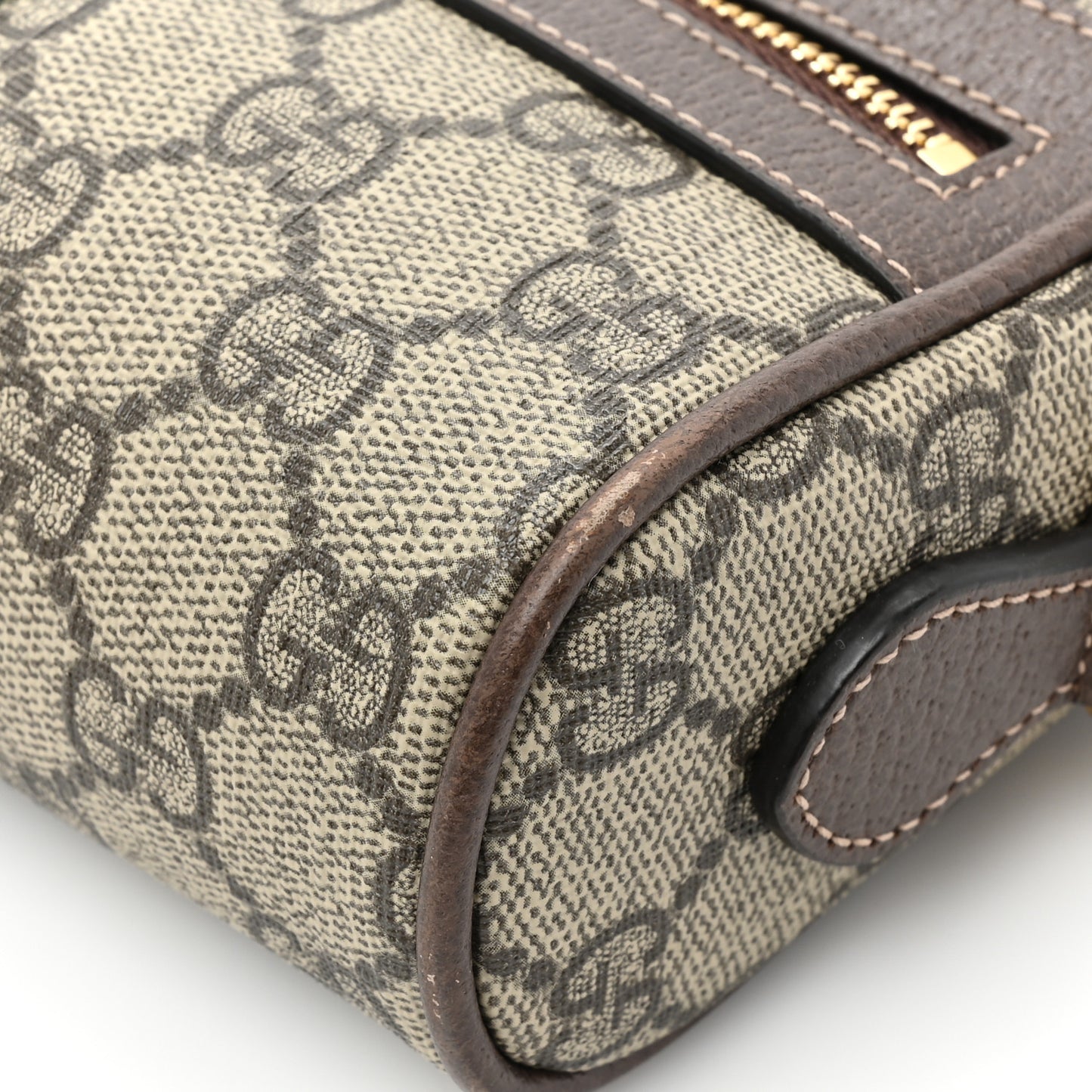 GG Supreme Monogram Web Mini Ophidia Shoulder Bag Brown