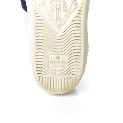 Gucci Calfskin Web LOVED Embroidered Womens Ace Sneakers 36 White 10 of 13