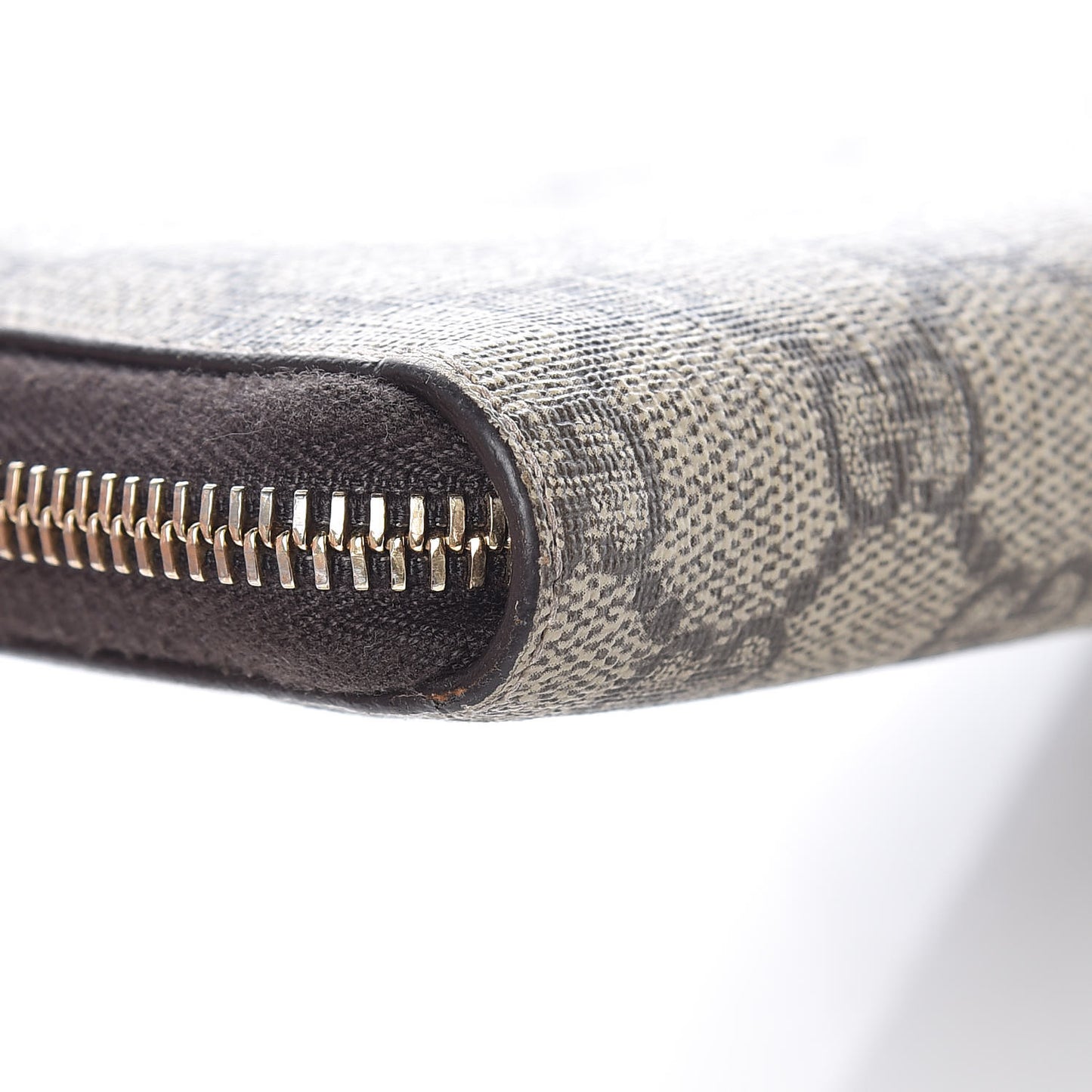 GG Supreme Monogram GG Pierce Zip Around Wallet Brown