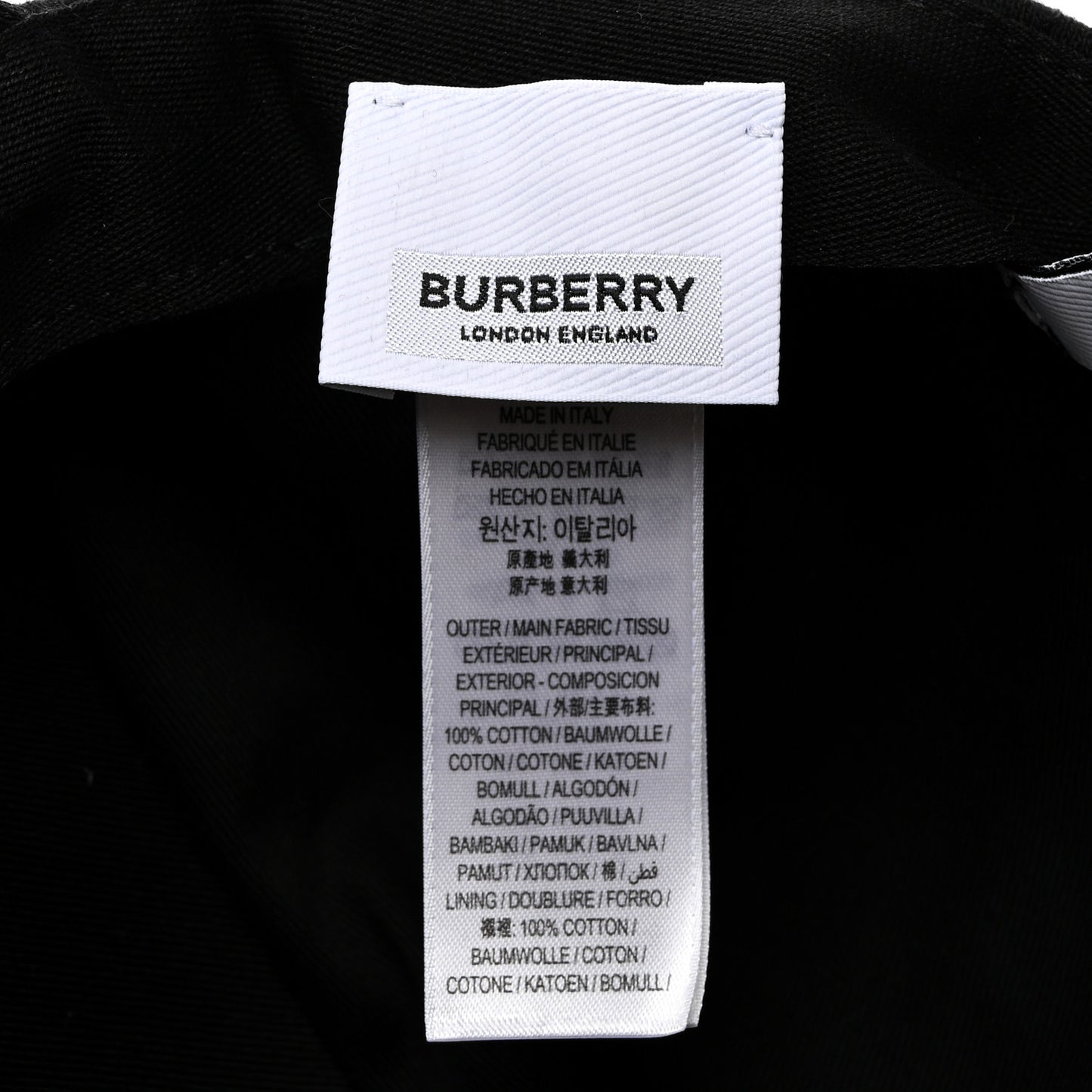 Cotton Twil TB Monogram Baseball Hat M Black