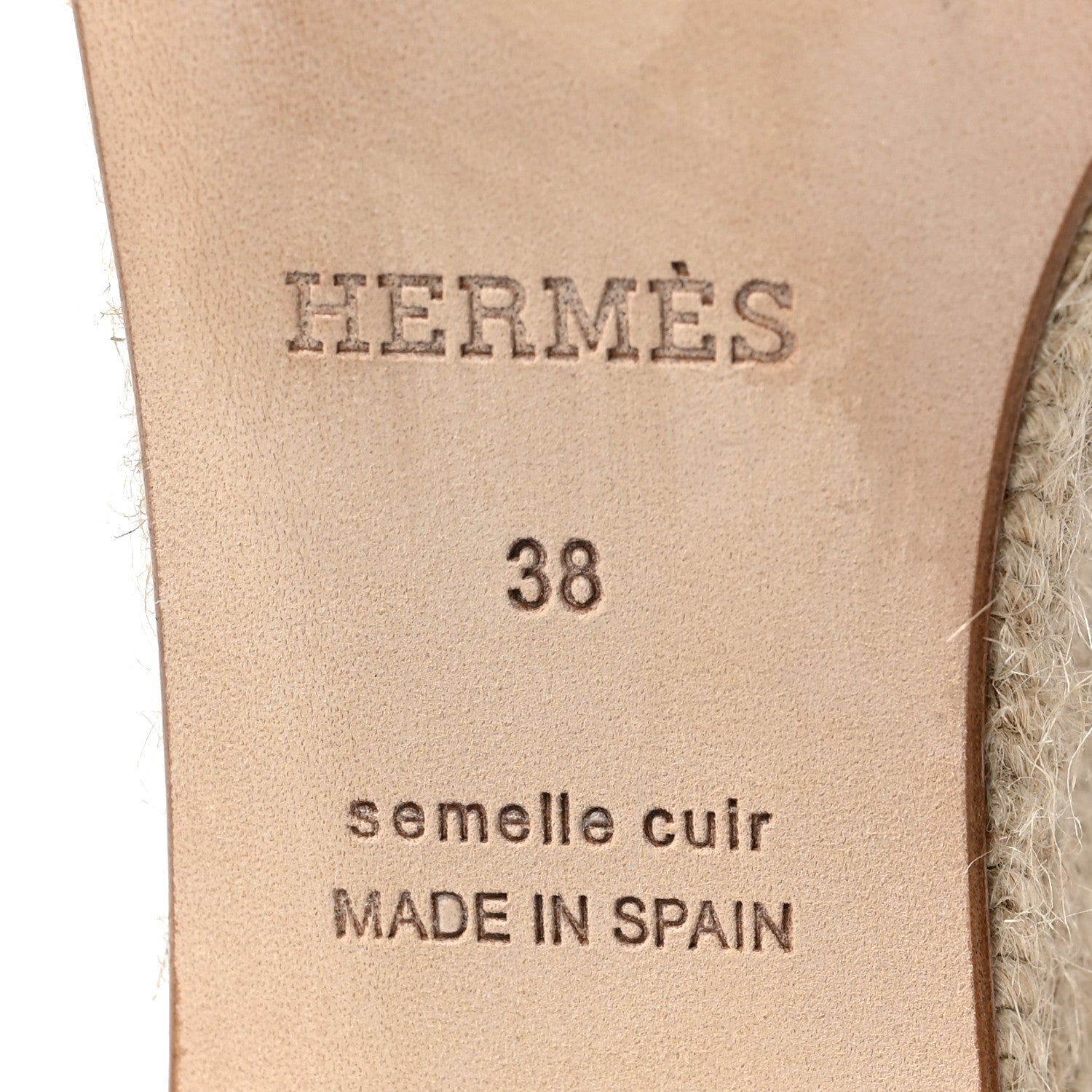 Hermes Goatskin Elda Espadrille Wedge Sandals 38 Black 6 of 8