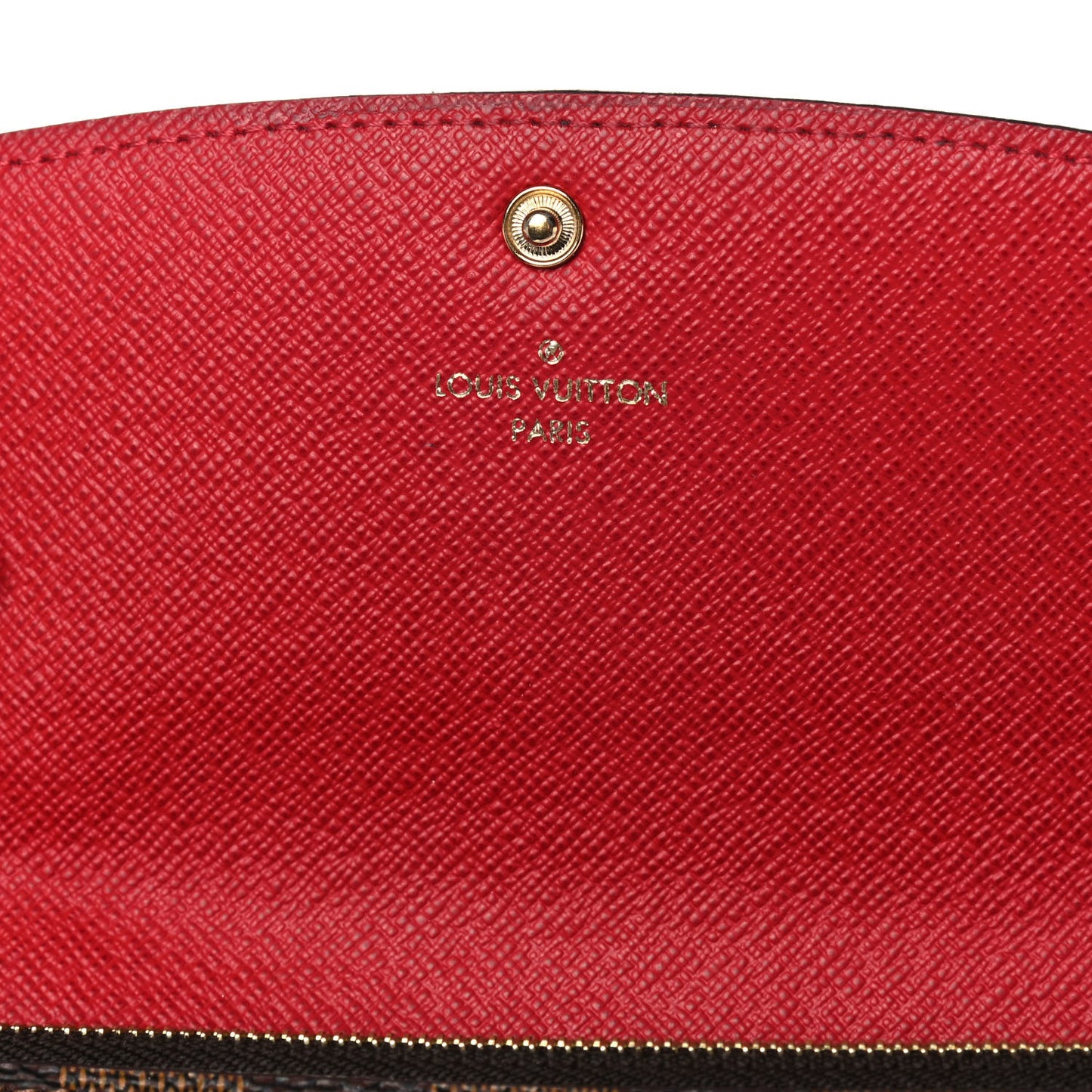 Damier Ebene Emilie Wallet Red