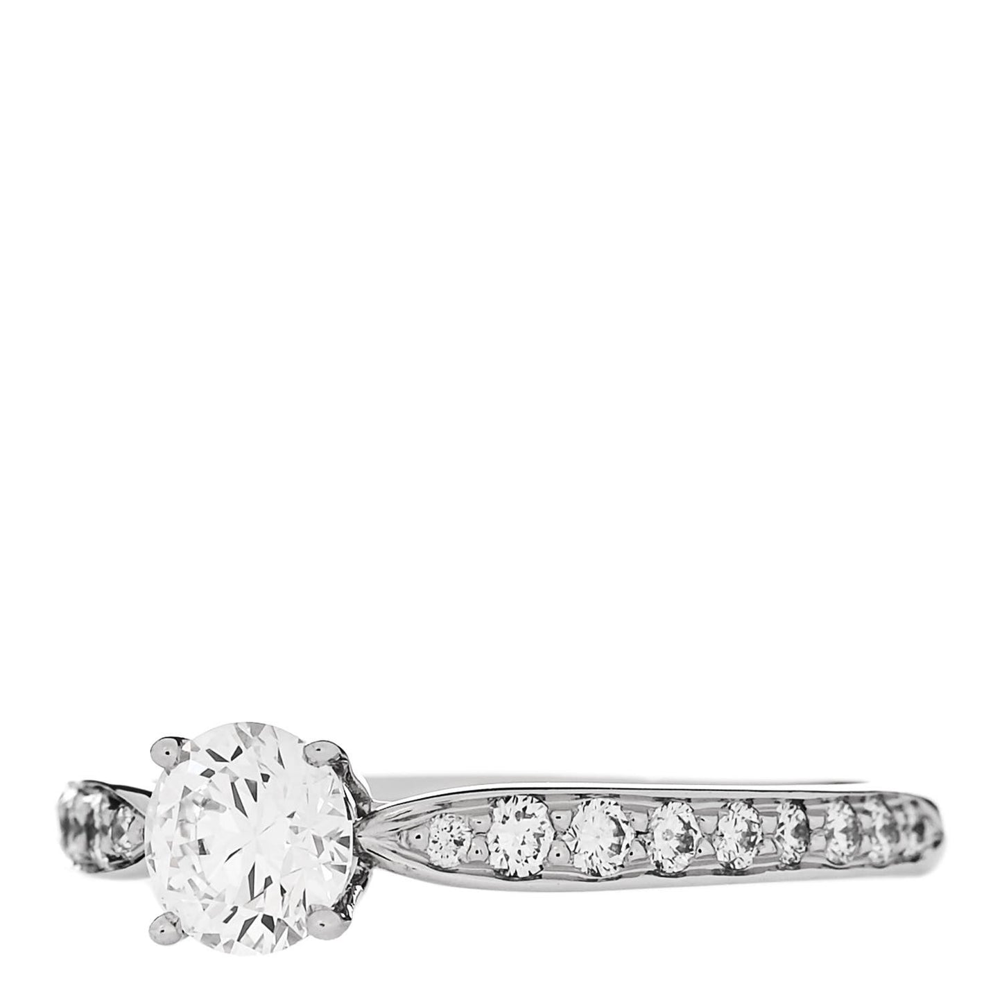 Platinum Diamond .47ct Round Brilliant Harmony Engagement Ring 51 5.75
