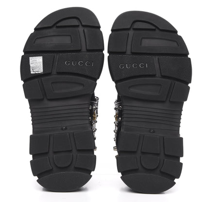Gucci Technical Studded Canvas Calfskincandals 7 Black 5 of 8