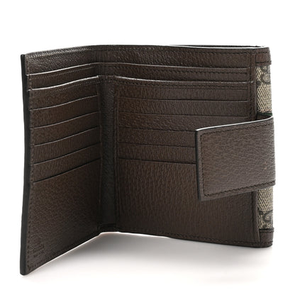 Gucci GG Supreme Monogram Web Ophidia French Flap Wallet Beige New Acero 5 of 10