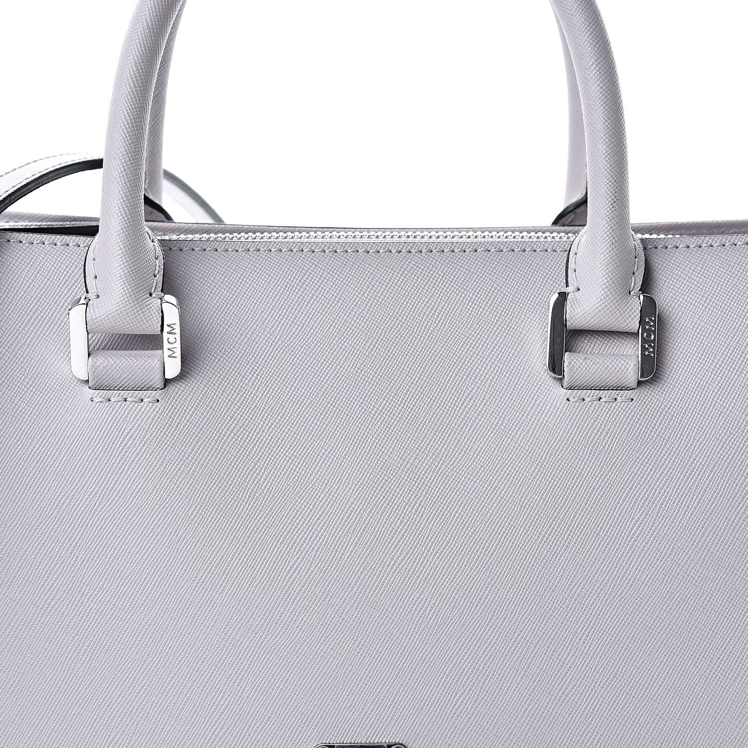 MCM Saffiano Medium Nuovo Tote Gull Gray 8 of 12