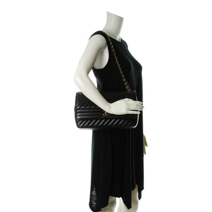 Chanel Shiny Goatskin Diagonal Quilted Medium Flap Black 2 of 8