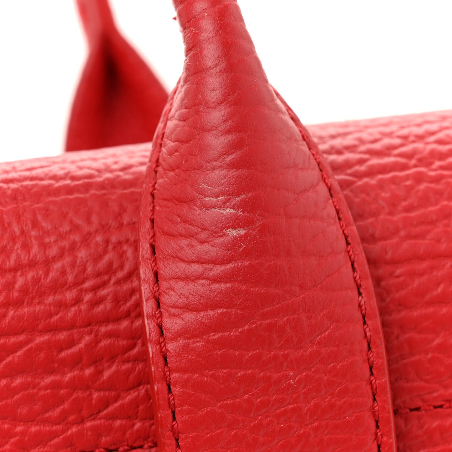 Textured Calfskin Mini Pashli Satchel Red
