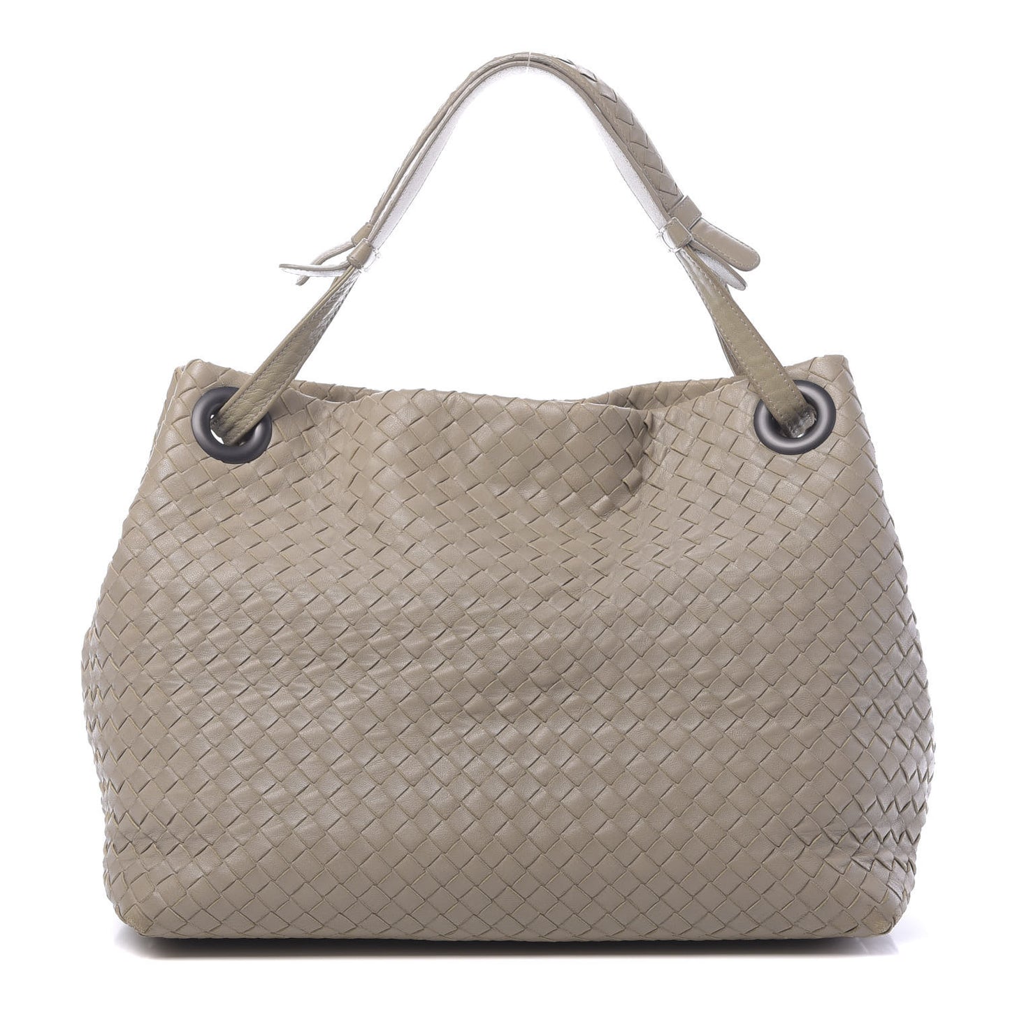 Nappa Intrecciato Medium Garda Bag Fume