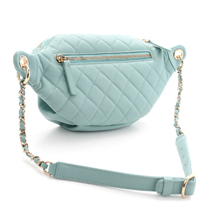Chanel Caviar Quilted Filigree Waist Bag Light Blue 3 of 10