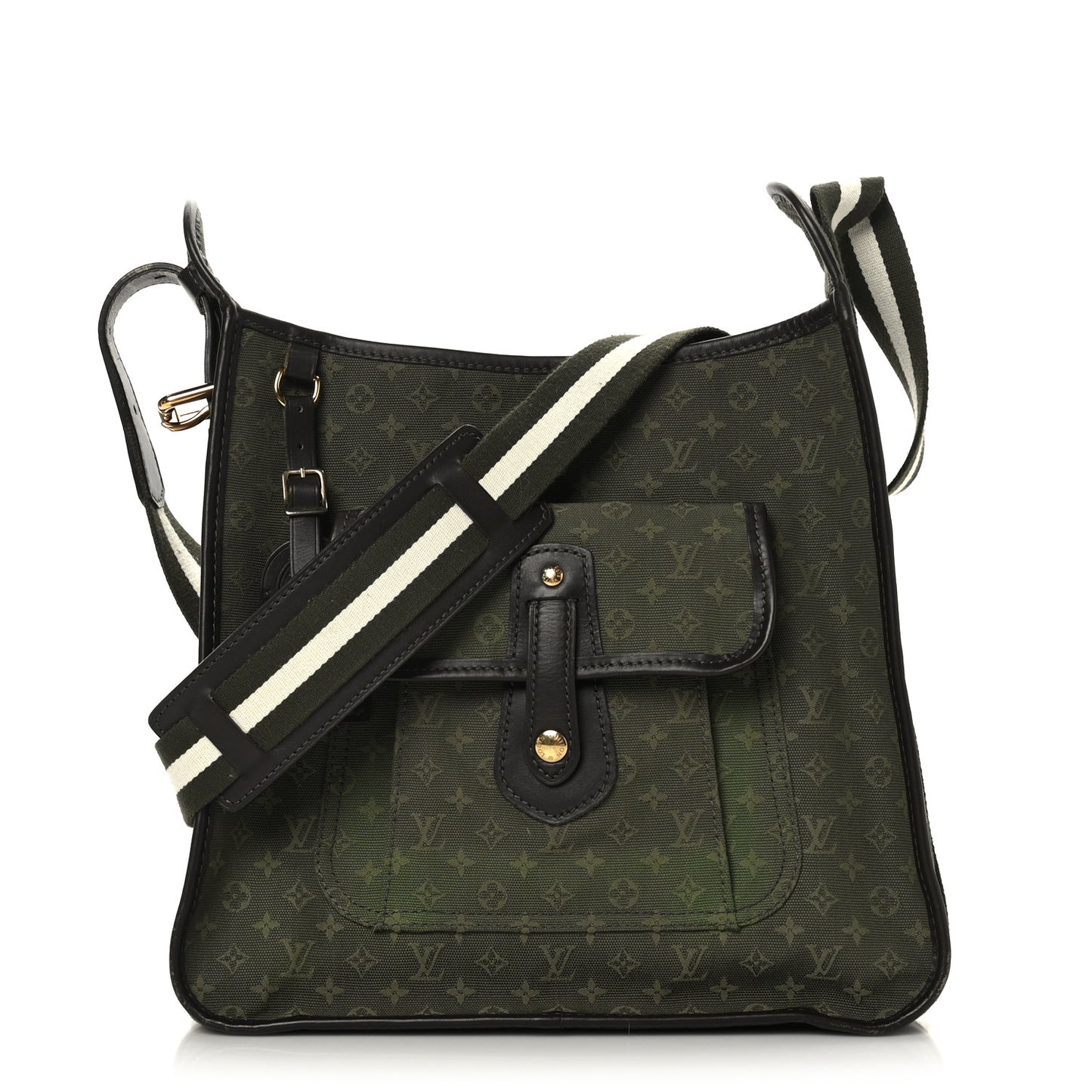 Mini Monogram Besace Mary Kate Kaki