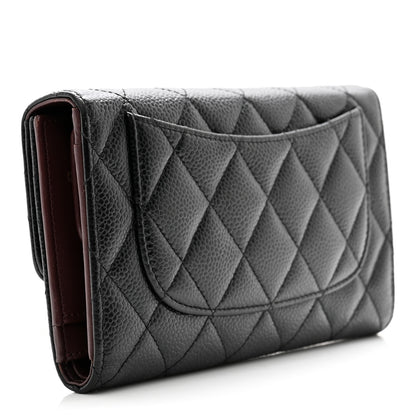 Chanel Caviar Quilted Large Flap Wallet Black 3 of 8