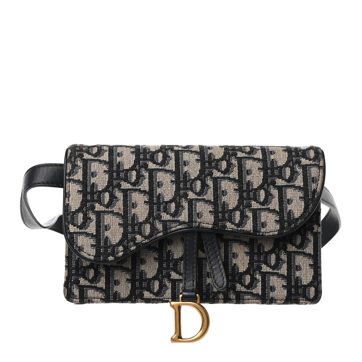 Christian Dior Oblique Saddle Belt Bag Blue 1 of 6